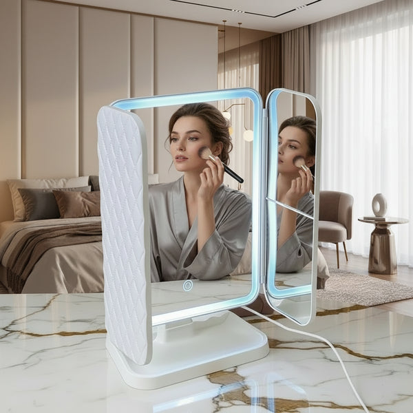 Mirror magic in motion — Zoom in, light up, look flawless